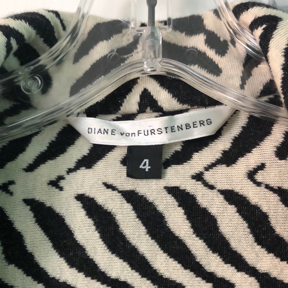 Diane von Furstenberg animal print jacket & skirt.